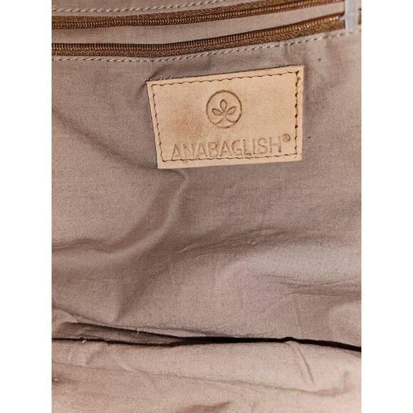 Anabaglish Sundance Canvas/Leather Large Distressed Messenger Bag 16x11x5 - Picture 13 of 14